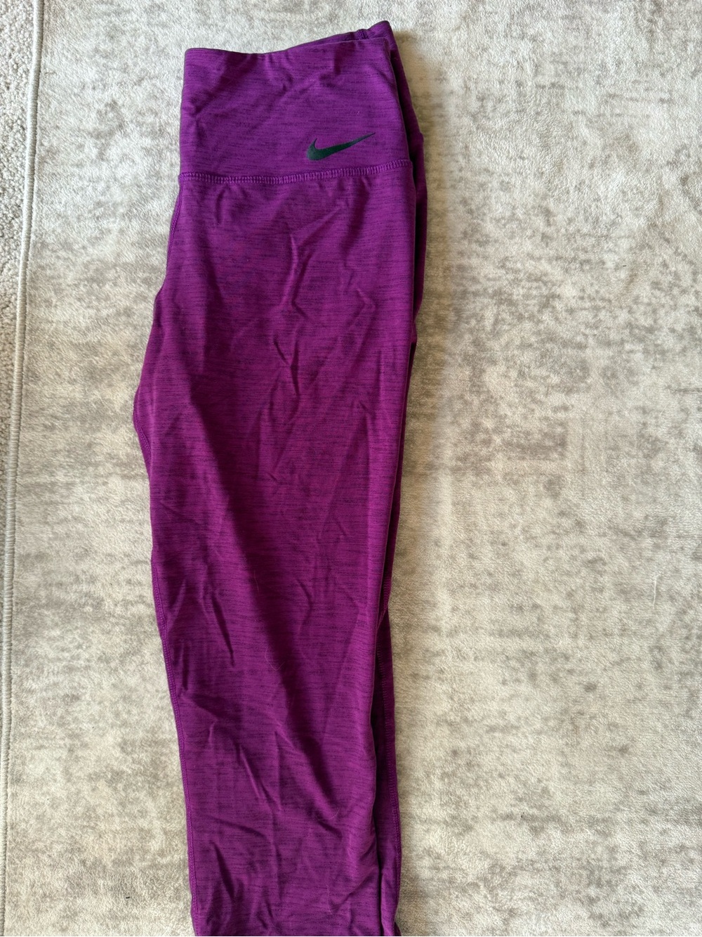 Nike Purple Capri Leggings with Black Swoosh